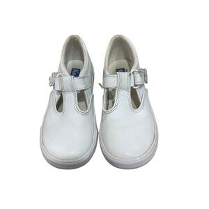 KEDS DAPHNE MARY JANE WHITE LEATHER T-STRAP SNEAKER DRESS SHOES 8.5 Little girl
